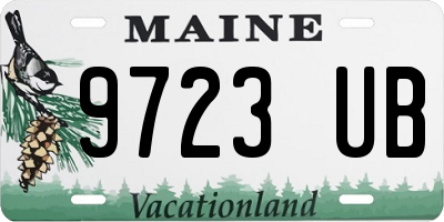 ME license plate 9723UB