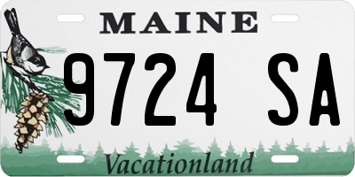 ME license plate 9724SA