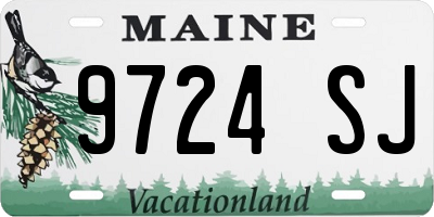 ME license plate 9724SJ