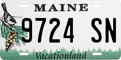 ME license plate 9724SN