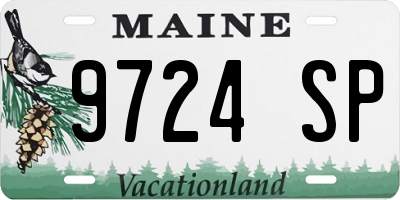 ME license plate 9724SP