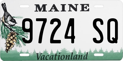 ME license plate 9724SQ
