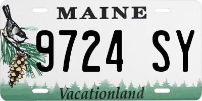 ME license plate 9724SY