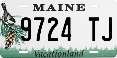 ME license plate 9724TJ