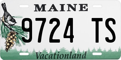 ME license plate 9724TS