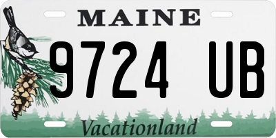 ME license plate 9724UB