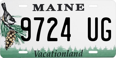 ME license plate 9724UG