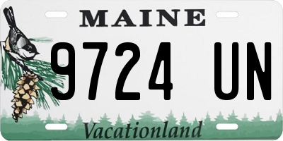 ME license plate 9724UN