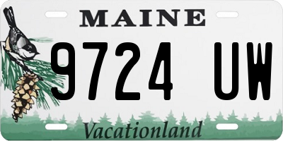 ME license plate 9724UW