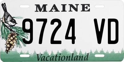 ME license plate 9724VD