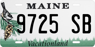 ME license plate 9725SB