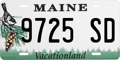 ME license plate 9725SD
