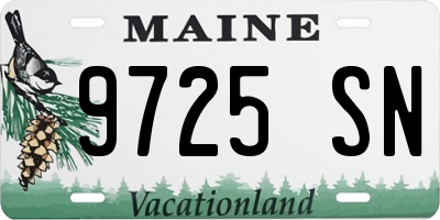 ME license plate 9725SN