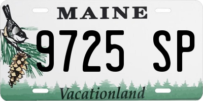ME license plate 9725SP