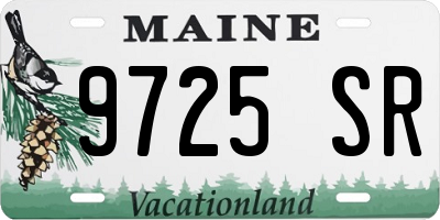 ME license plate 9725SR