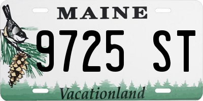 ME license plate 9725ST