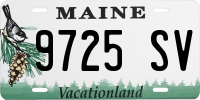 ME license plate 9725SV