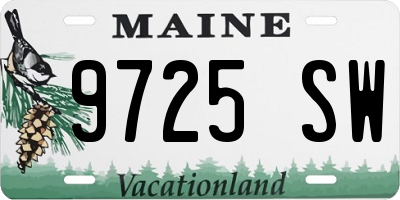 ME license plate 9725SW