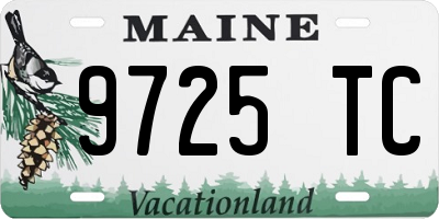 ME license plate 9725TC