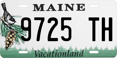 ME license plate 9725TH