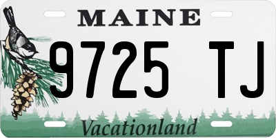 ME license plate 9725TJ