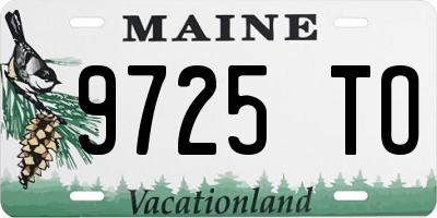 ME license plate 9725TO