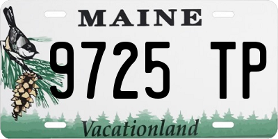ME license plate 9725TP