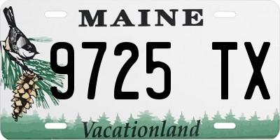 ME license plate 9725TX