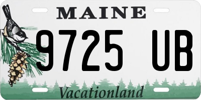 ME license plate 9725UB