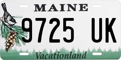 ME license plate 9725UK