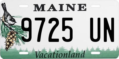ME license plate 9725UN