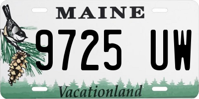 ME license plate 9725UW