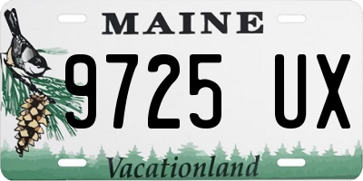 ME license plate 9725UX