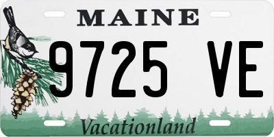 ME license plate 9725VE
