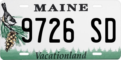 ME license plate 9726SD