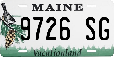 ME license plate 9726SG