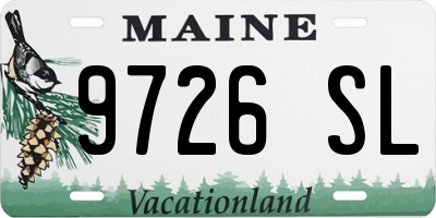 ME license plate 9726SL