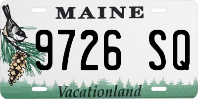 ME license plate 9726SQ