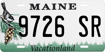 ME license plate 9726SR