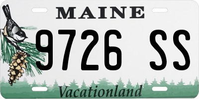 ME license plate 9726SS