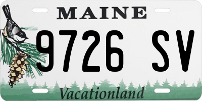 ME license plate 9726SV