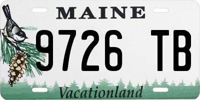 ME license plate 9726TB