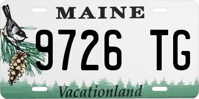 ME license plate 9726TG