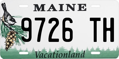 ME license plate 9726TH