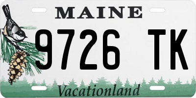 ME license plate 9726TK