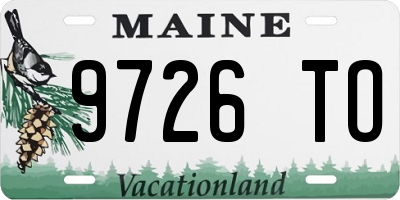 ME license plate 9726TO