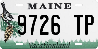 ME license plate 9726TP