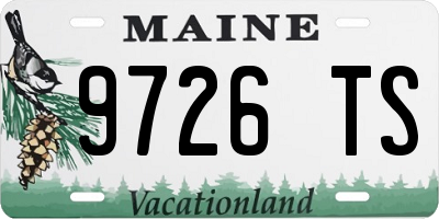 ME license plate 9726TS