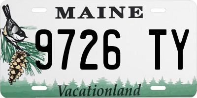 ME license plate 9726TY