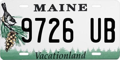 ME license plate 9726UB